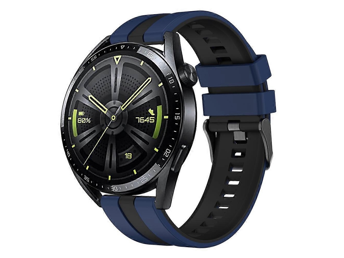 Pulseira De Silicone Vertical Bicolor Para Relógio