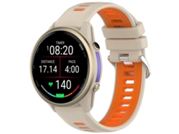 Bracelete Para Garmin Forerunner 970 - Silicone Bicolor - Fivela De Aço Laranja