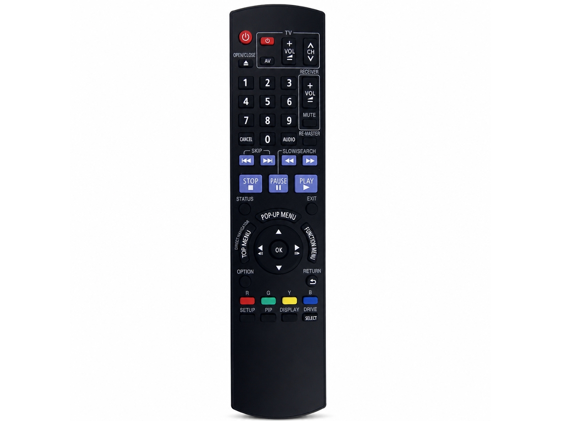Comando À Distância Para Leitor Blu-ray/dvd Panasonic, Compatível Com N2qayb000511_dae