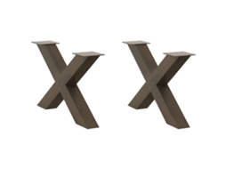 Coffee Table Leg, Coffee Table Legs Vidaxl Marrom Aço (70 X (42-43) Cm (80 Mm))