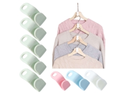 Pacote Com 100 Cabides Para Roupas - Gancho De Encaixe - Organizador Multicolorido