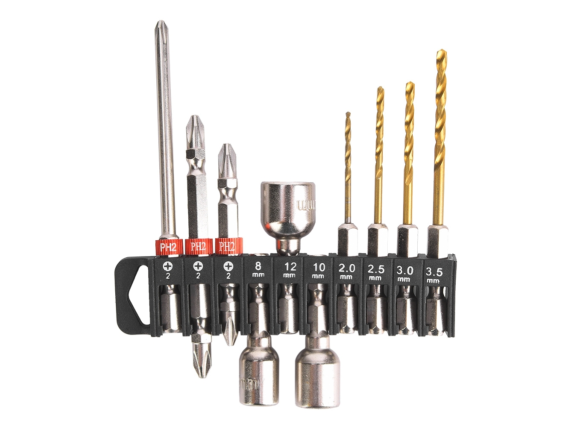 Conjunto De Brocas De Parafuso Com Ponteira Cruzada E Soquete 10mm Com Conexão Hexagonal Para Furadeira Elétrica