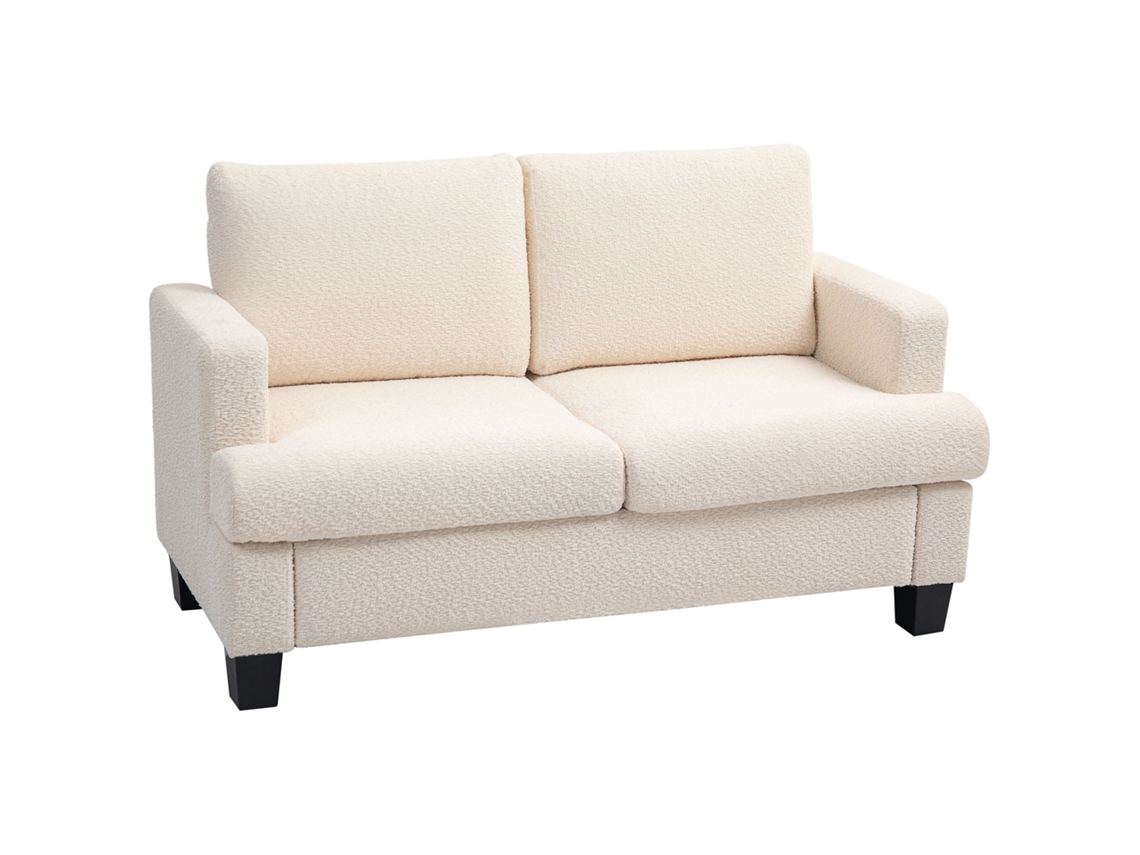 Este Sofá De Dois Lugares, Com 120 Cm De Largura, Possui Almofadas De Encosto Removíveis E É Confeccionado Em Tecido Chenille. Ideal Para Salas De Est