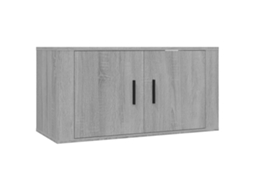 Wall Mounted Tv Cabinet, Wall Mounted Tv Cabinets Vidaxl Cinzeto Madeira Processada (80 X 34.5 X 40 Cm)