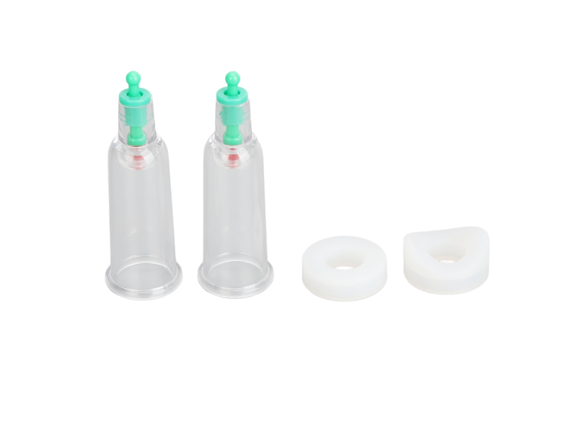 Conjunto de 2 ventosas para terapia com ventosas digitais, com almofadas planas de silicone para massagem profunda, na cor Cotovelo.