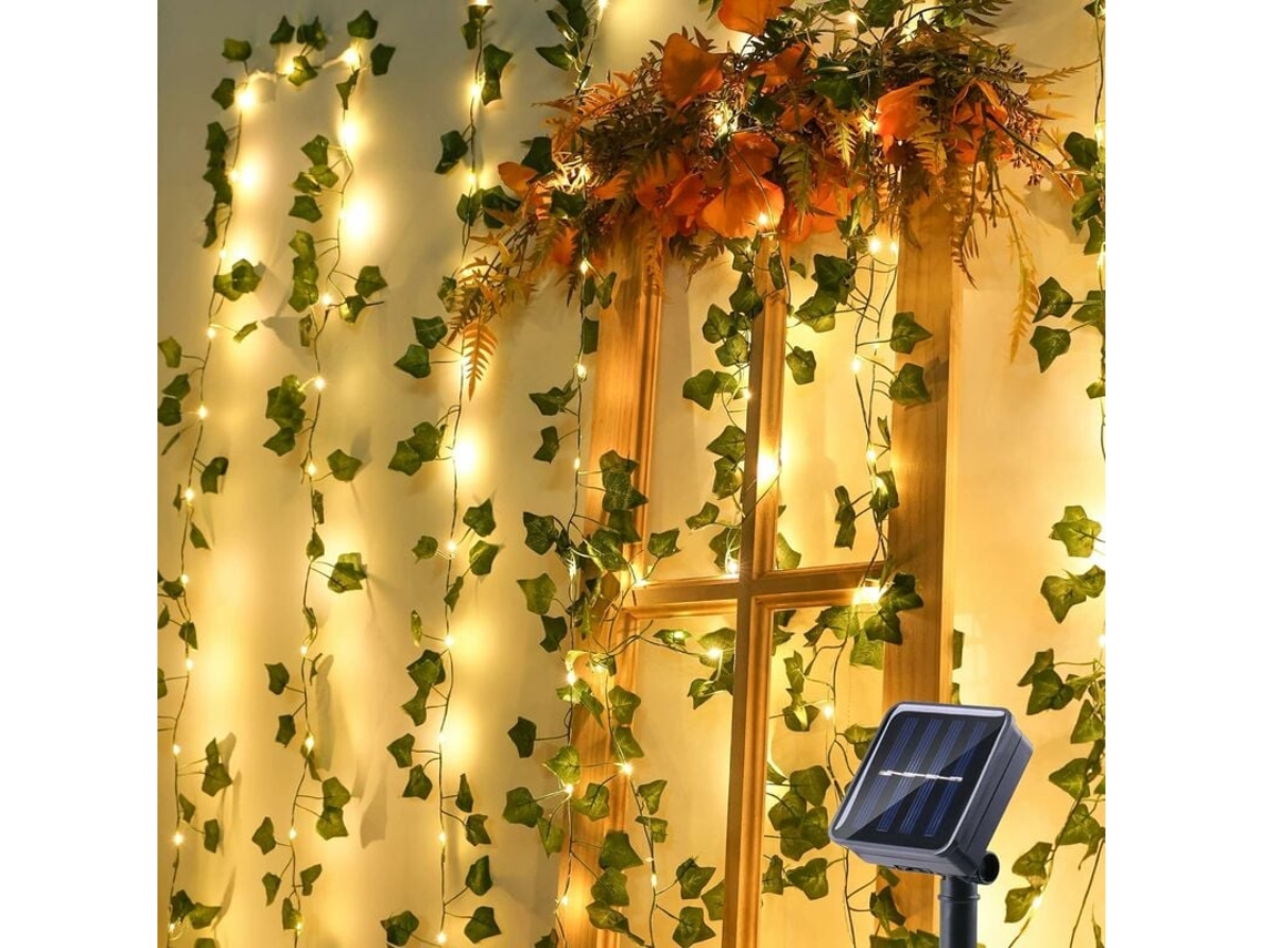 Luzes Solares Para Áreas Externas, 12 M, 100 Leds, Hera Artificial, Luzes Solares, 8 Modos, Luzes À Prova Dágua Para Jardim, Vara Aquaforge