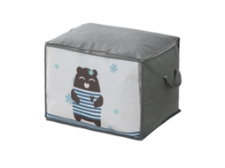 Bolsa de Armazenamento para Colcha Edredom com Padrão Urso, Fecho Duplo
