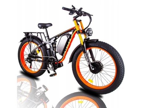 KETELES K800Pro Bicicleta de Montanha E-Bike 2000W Bateria Samsung 48V 23Ah 50Km/H 26 Laranja