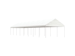 Vidaxl Gazebo Com Telhado 17,84x4,08x3,22 M Polietileno Branco