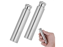 Nova Line garrafa de Whisky Portátil de Aço Inoxidável 1oz 2pcs para Camping e Passeios