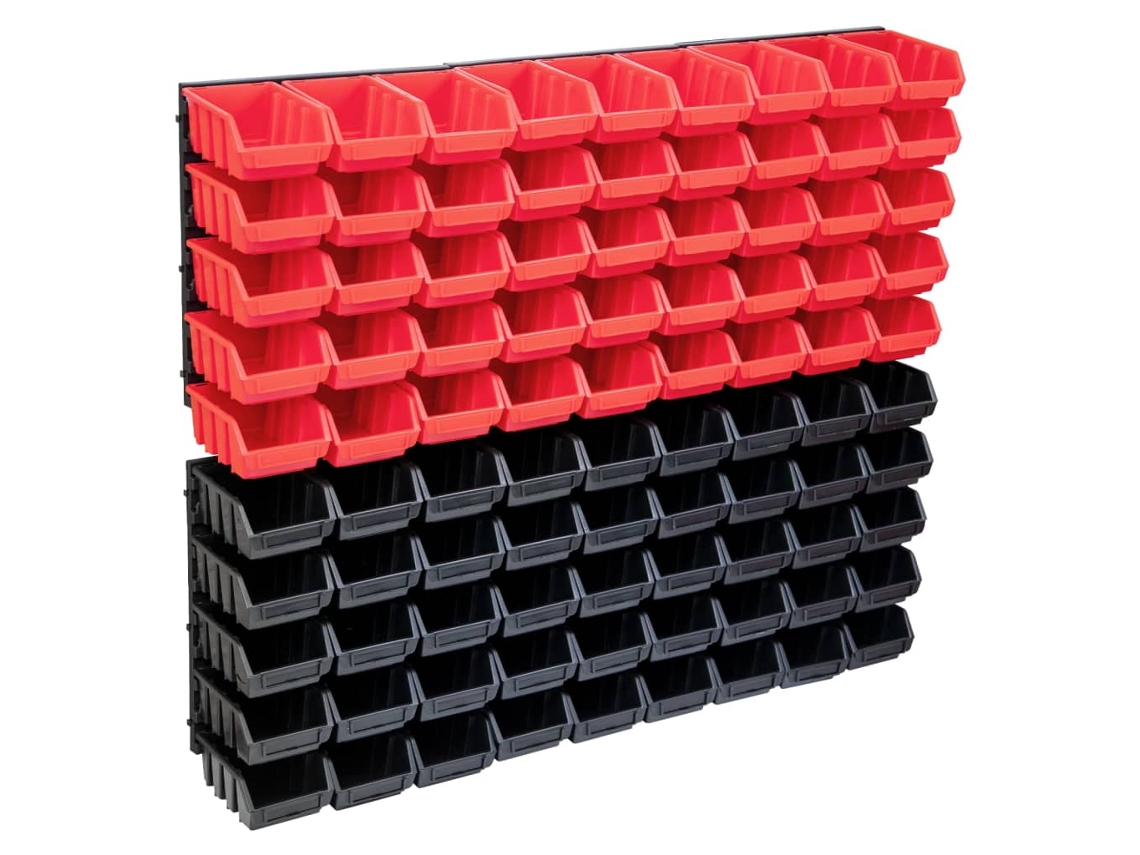 Storage Bin Kit, Storage Bin Kits Vidaxl Vermelho Plástico (n/a)