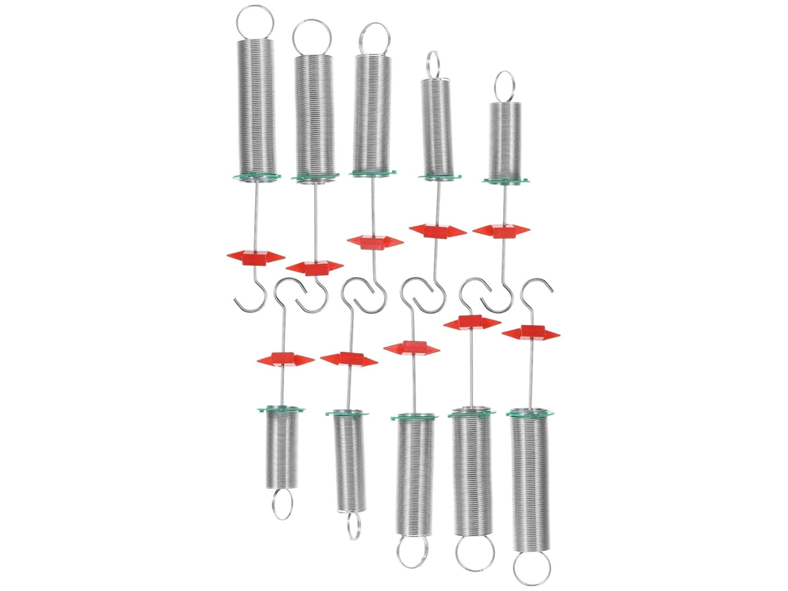 Kit Com 10 Molas Helicoidais De Aço E Plástico Para Experimentos
