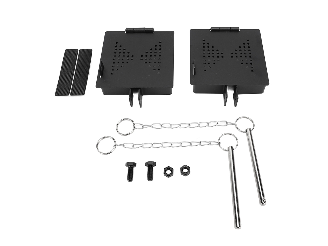 Tampa de extremidade Primerox para para-choques, quadrado, RV, com orifícios de vento, aço carbono, 4 polegadas