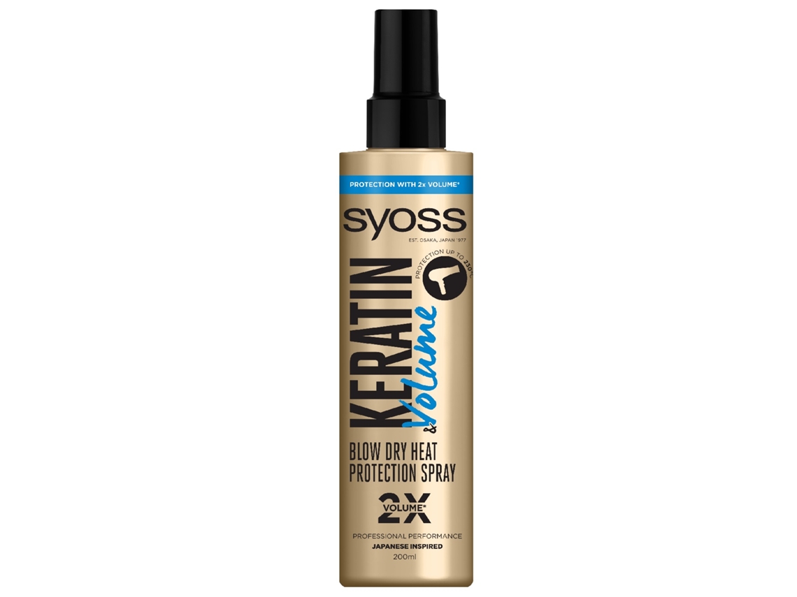 Spray Protetor Térmico Syoss Keratin Volume Para Volume E Brilho, 200ml.