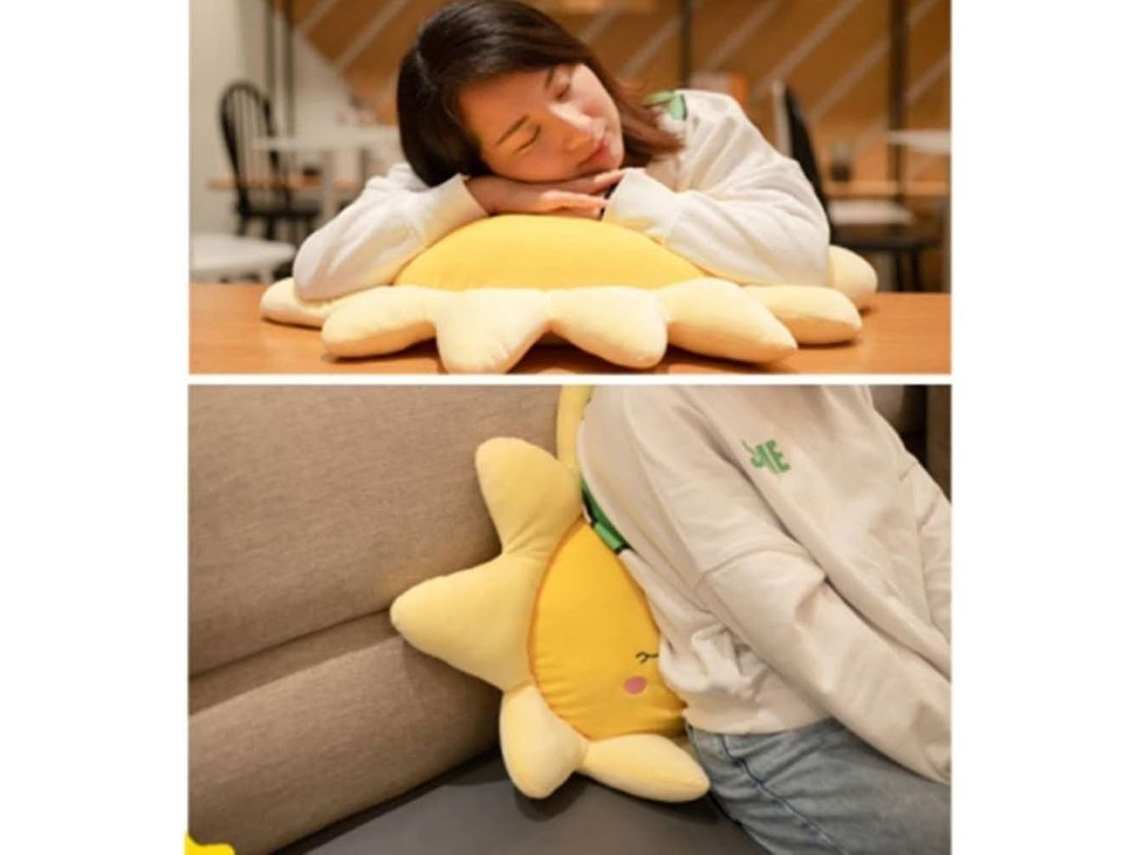 Cojín De Piso Girasol 60cm, Almohada Plush Grande, Decoración Para El Hogar, Regalo Para Niños Y Niñas, Suave Y Cómodo