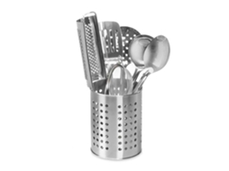 Conjunto de 7 Utensílios de Cozinha em Aço Inoxidável. DAM