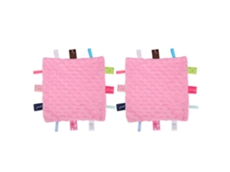 Mali 2pcs Manta de Segurança para Bebê Macia Toalha Suave Apoio Plush Rosa