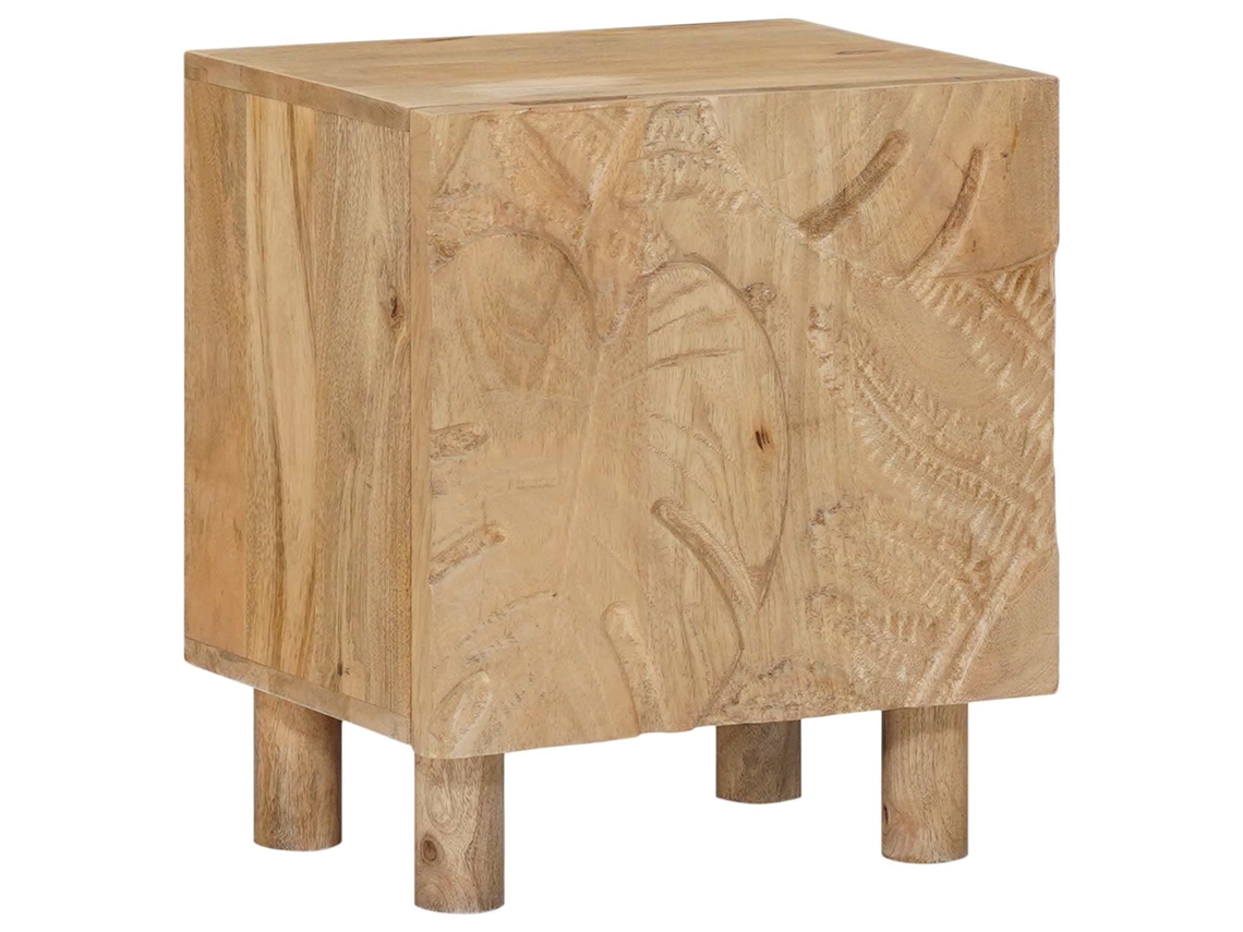 Vidaxl Criado-mudo Artesanal Marrom Teak 40 X 30 X 45 Cm