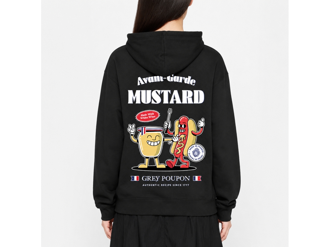 Rockinstone Keen As Mustard Black Hoodie Unique Designer Style