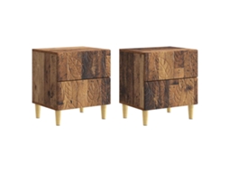Maison Exclusive - Mesa-de-cabeceira 2 Unid. Madeira Antiga 43 X 34,5 X 48 Cm
