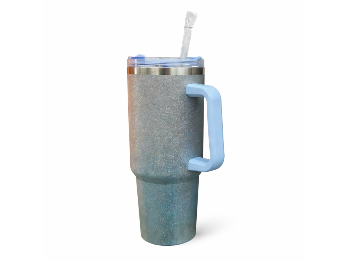 Copo Térmico Com Pega - Brilhante Bk 668-25 Azul