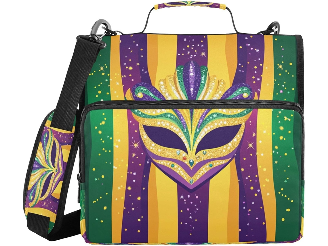 Colar De Joias De Carnaval Resistente Com Zíper 3,8cm 1,5 Polegadas, Alça E Vários Sacos Com Zíper, Ideal Ou