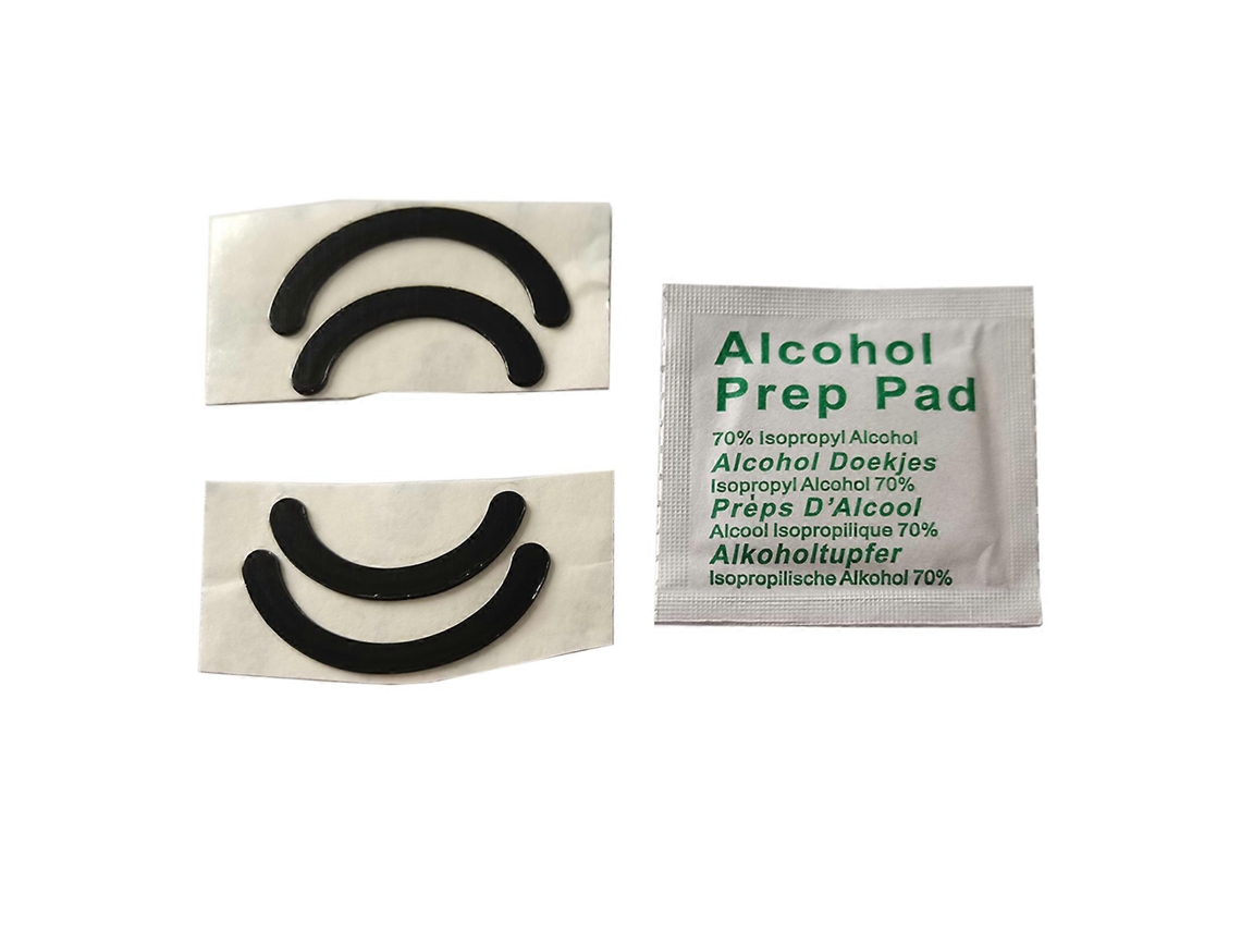 Conjuntos De Pés De Rato Para Pebble Mouse, Almofadas De Substituição Para, Deslizadores Com Borda Curva,adesivo Preto.