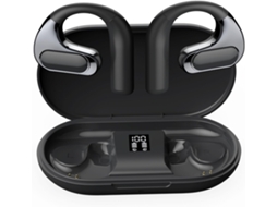 Fones de Ouvido Abertos Bluetooth 5.4 Qualidade de Som Aprimorada para Jogos, Esportes, Trabalho e Viagens JIAPEI (preto)