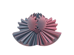 Primerox bola de Engrenagens 3d Impressa Rotativa Portátil para Aliviar Estresse Vermelha Preta 2.8in