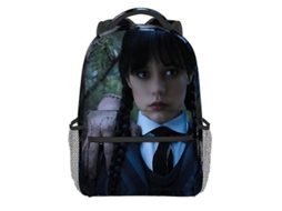 Mochila Escolar Com Estampa Completa Do Personagem Wednesday Addams, Bolsa De Ombro Dupla Para Estudantes Olysi Shop