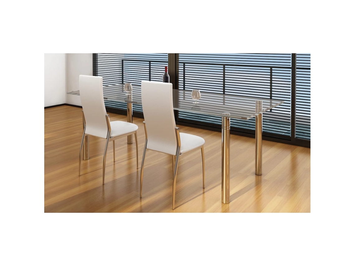 Vidaxl Cadeiras De Jantar 2 Pcs Couro Artificial Branco