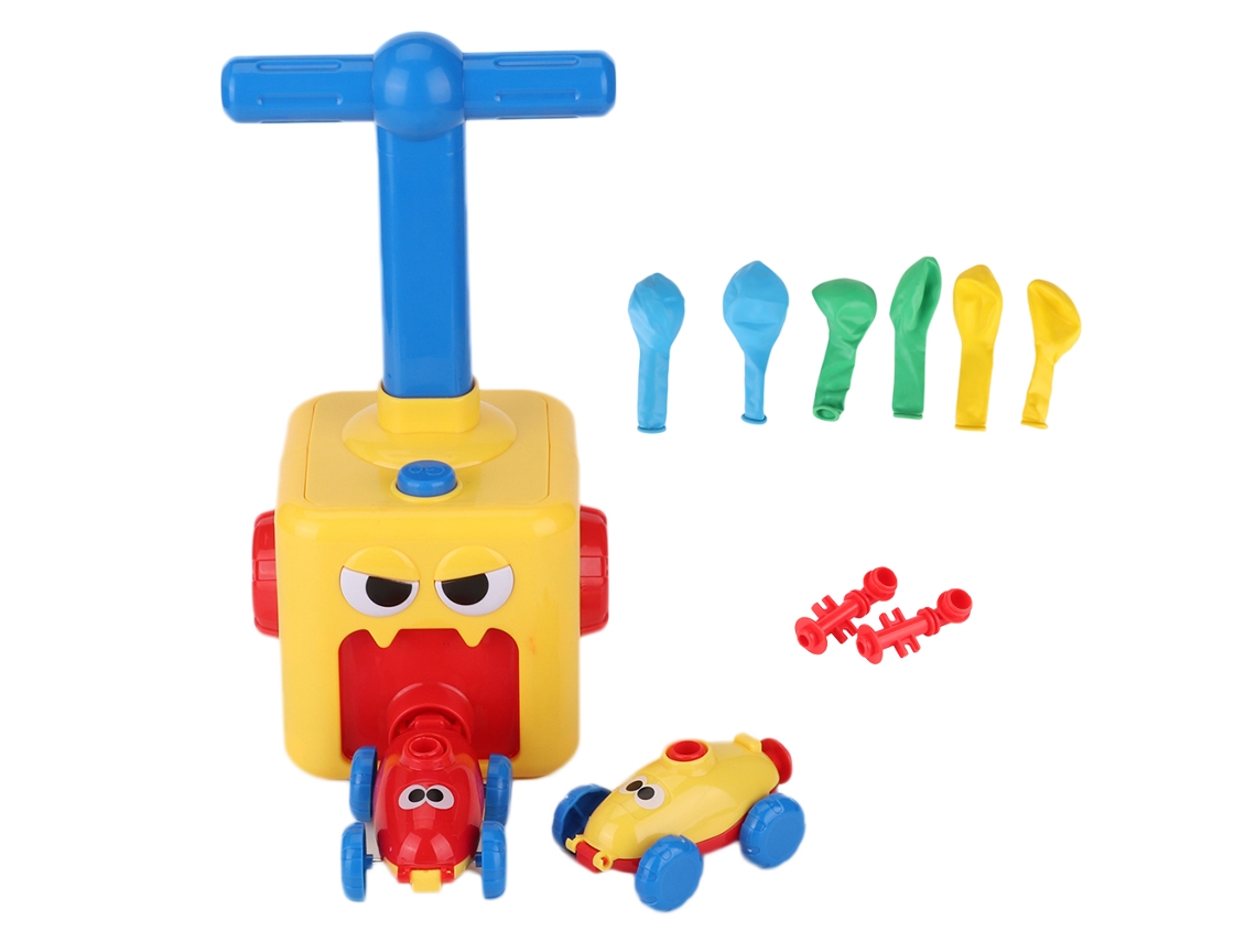 Mali carro de Balão Inercial Ciência Brinquedo Experimento Puzzle Presente Criança 6 Balões