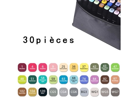 Marqueur Lote De 30 Marcadores De Álcool De Ponta Dupla Design De Anime Caneta Aquarela Oleosa Arte De Animação Esboço Sorteio Leoclotho