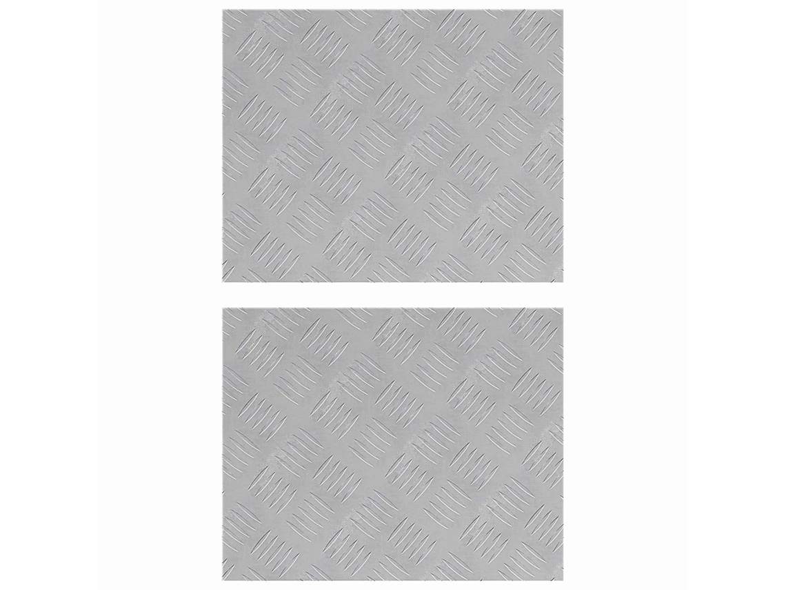 Degrau Retangular 2 Peças Prateado 50 X 40 Cm Alumínio MAISON EXCLUSIVE