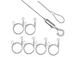 Conjunto Popetpop com 6 molduras de parede resistentes, ganchos de segurança e passa-cabos versáteis.