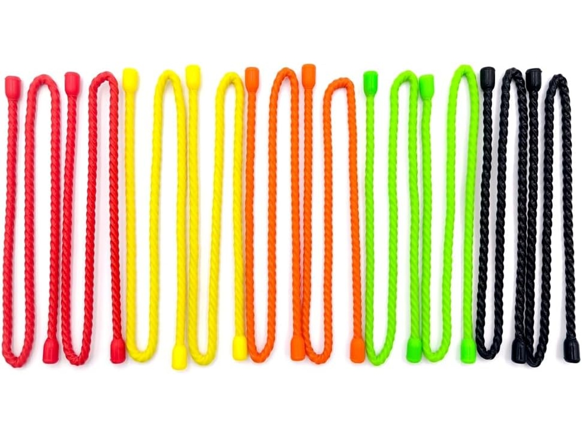 Conjunto De 10 Abraçadeiras De Silicone De 45 Cm , Abraçadeiras Torcidas, Reutilizávei Gokoco (18 Polegadas)