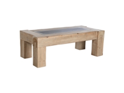 Mesa de Centro em MDF de Abeto Natural AQUANDRA HOUSE LIVING