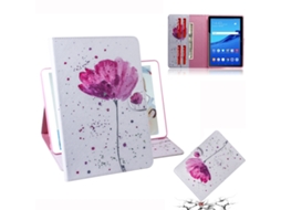 Capa‑flip Horizontal Padrão Orquídea Roxa Halinuia, Suporte, Ranhura Cartão E Carteira Para Huawei Mediapad T5