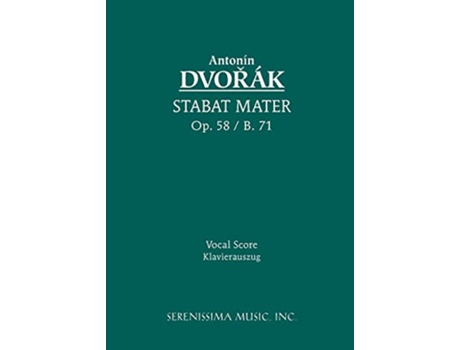 Livro Stabat Mater Op58 Vocal score Latin Edition de Dvorak Antonin (Latim)