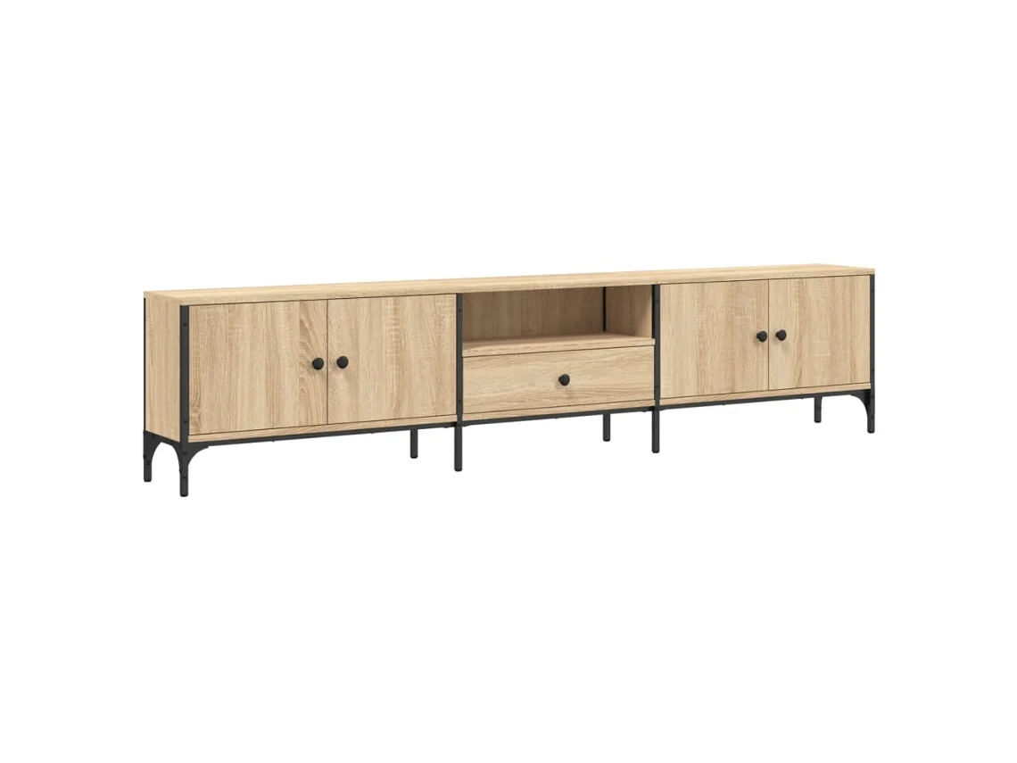 Móvel de TV com Gaveta Derivados de Madeira Carvalho Sonoma MAISON EXCLUSIVE (200x25x44 cm)