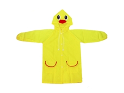 Impermeável Infantil Modelo Animal Colorido com Botões e Cordão