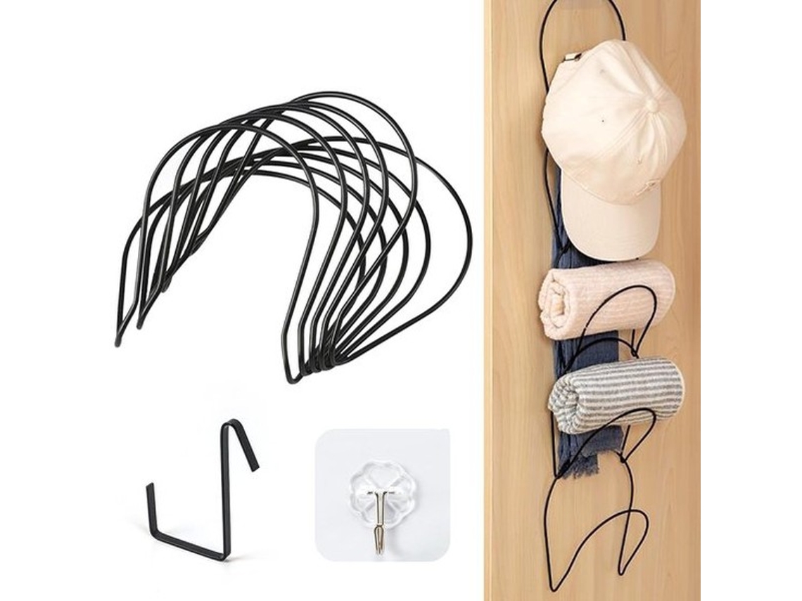 Hoedenrek 5 Stuks, Over Deur Haak Hoed Hanger, Multifunctionele Metalen Opberghaken Voor Honkbalpetten Sjaals Tassen Handdoeken Kleding