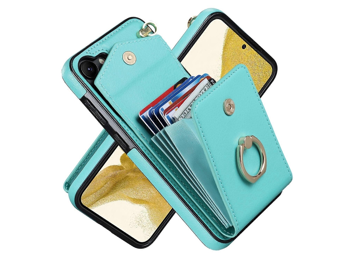 Capa Para Celular Com Suporte De Anel E Compartimento Para Cartão Rfid Para Samsung Galaxy S23+ 5g