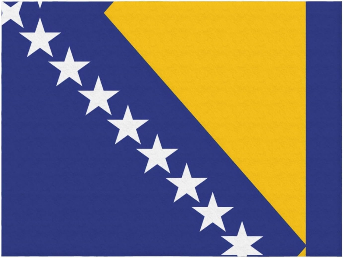 Manta de Flanela Ultramacia Phayah com Estampa da Bandeira Bósnia herzegovina Ideal para Sofá Cama Sala Estar