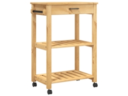 Kitchen Trolley, Kitchen Trolleys Vidaxl Marrom Madeira De Pinho (60 X 40 X 88.5 Cm)