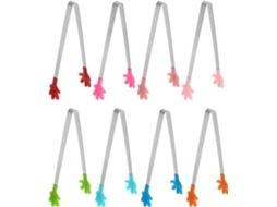 Pinça De Cozinha Pequena Quarkzman, 14, 4cm, Em Aço Inoxidável, Com Formato Ergonômico E Pontas De Silicone Ideal Para