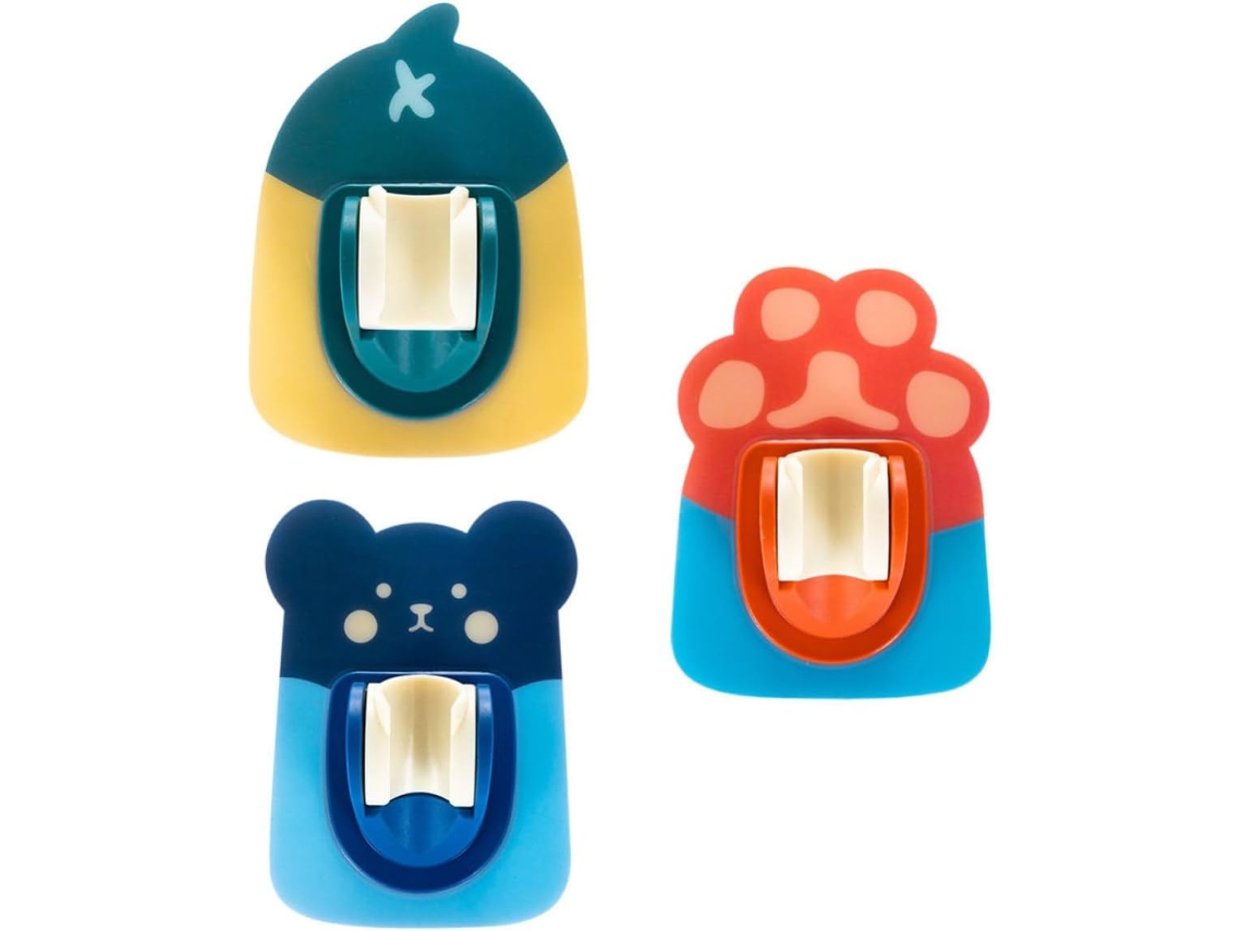 Magiclulu Conjunto de 3 Suportes Ajustáveis para Chuveiro com Fixação Adesiva na Parede, em ABS e PVC, para Uso Diário