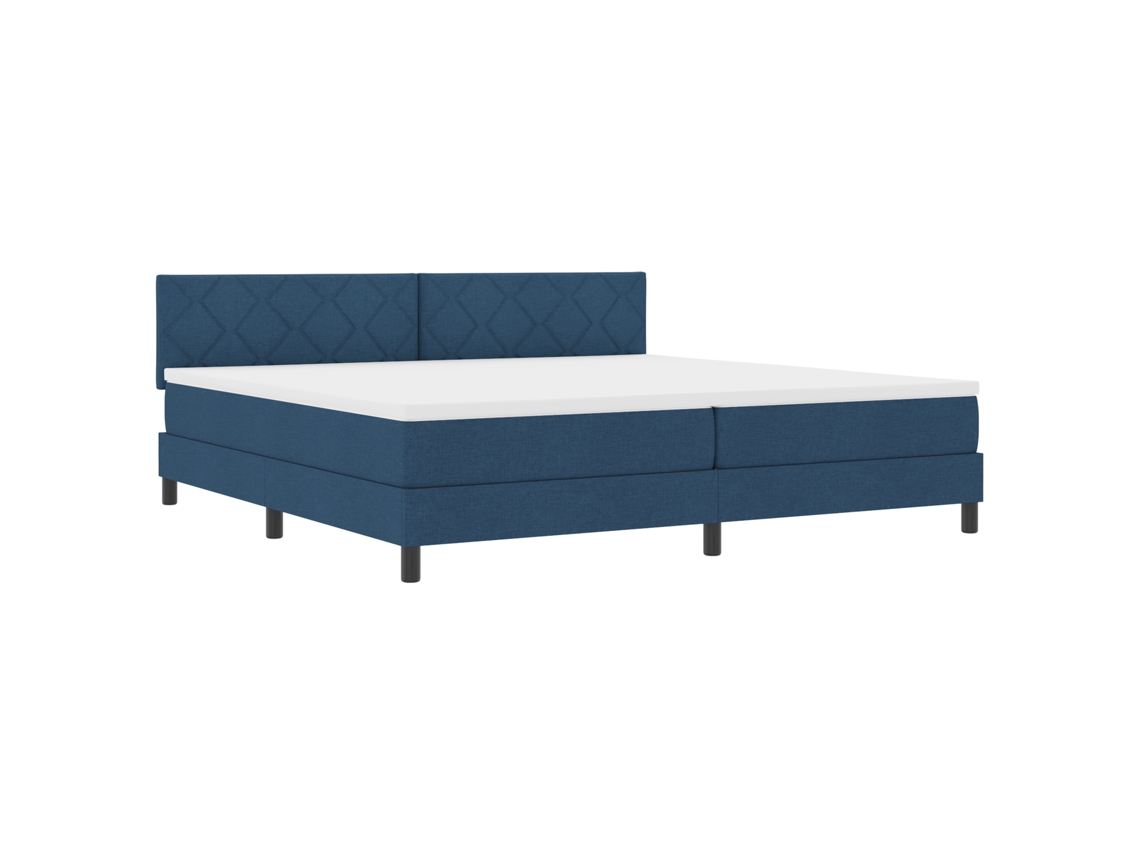 Conjunto 1 Cama Box Vidaxl Azul-marinho Tecido (200 X 200 Cm)