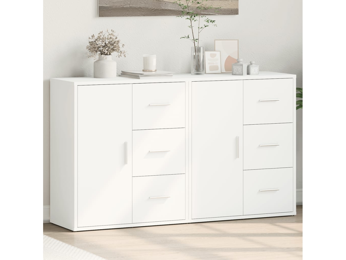 Vidaxl Aparadores 2 Pcs 60x31x70 Cm Derivados De Madeira Branco
