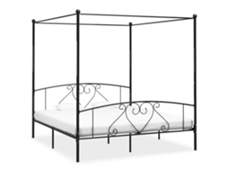 Bed Frame, Bed Frames Vidaxl Preto Metal (180 X 200 Cm)